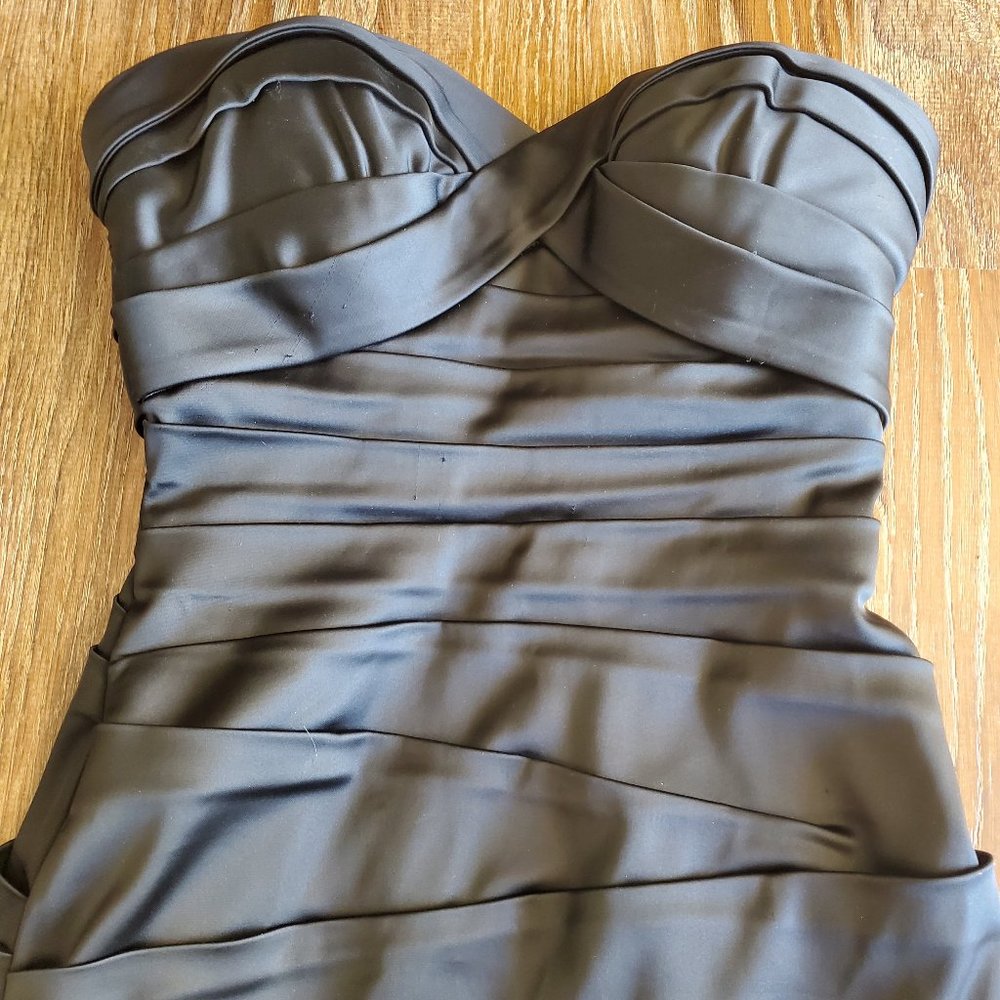 GORGEOUS La Femme short black strapless dress sz 00